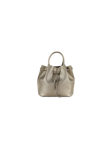 ARGENTO | Borsa a secchiello effetto martellato