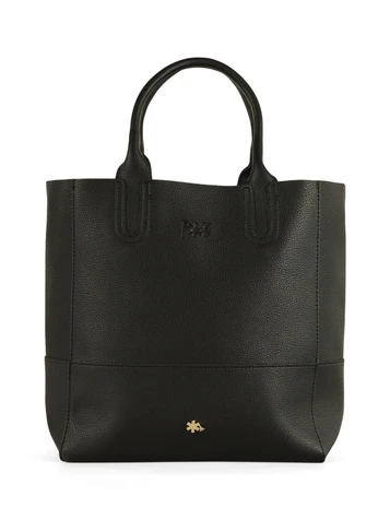 NERO | Borsa shopper media effetto martellato