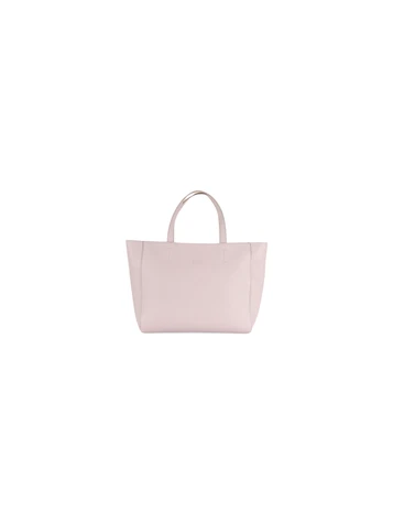 VIOLA CHIARO | Borsa shopping effetto martellato con logo impresso