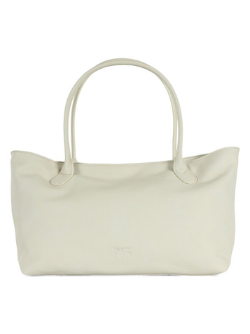 OFF WHITE | Borsa shopping effetto martellato con logo impresso