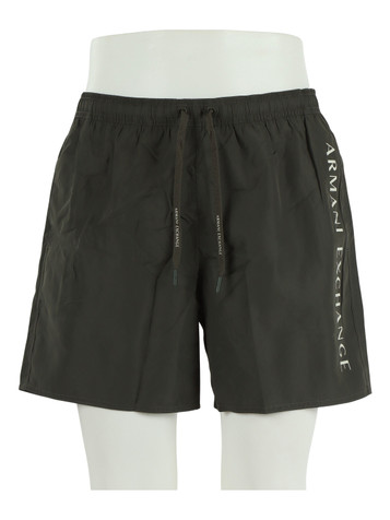 VERDE MILITARE | Boxer mare con scritta logo laterale