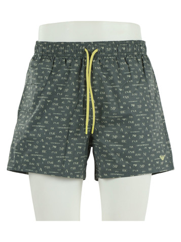 VERDE | Boxer mare con stampa logo all over