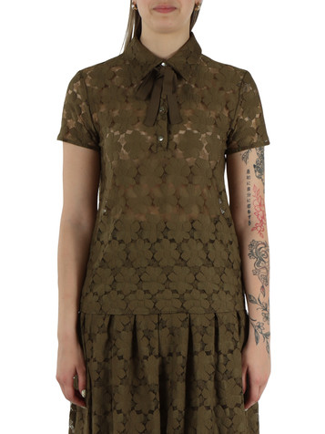 VERDE MILITARE | STUDIO: Polo in pizzo VELLO