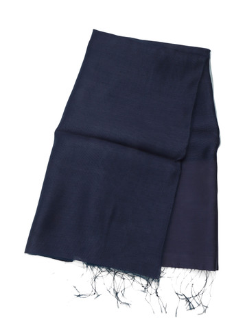 BLU SCURO | Stola in organza di seta e viscosa FILTRO