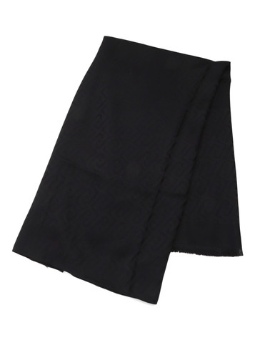 NERO | Foulard in viscosa con logo jacquard