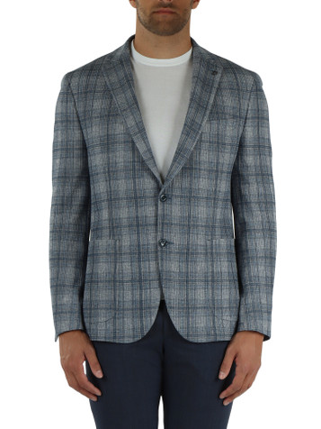 BLU CHIARO | Giacca Modern fit EDWARD-ST in misto cotone