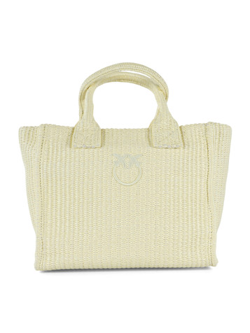 GIALLO CHIARO | Borsa a mano in rafia BEACH SHOPPER MINI