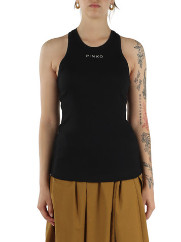 NERO | Canotta a costine DISTINTO in cotone stretch
