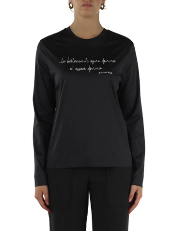 GRIGIO SCURO | T-shirt manica lunga in cotone