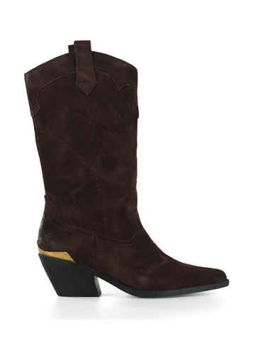 MARRONE | Stivali texani in suede AUSTIN 05