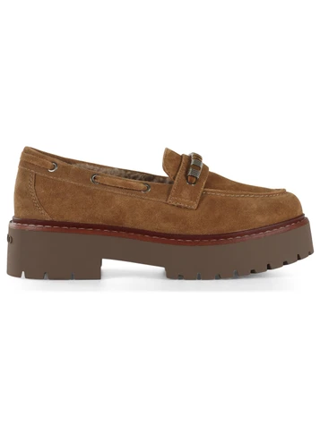 MARRONE CHIARO | Mocassino in suede MARGARET 02
