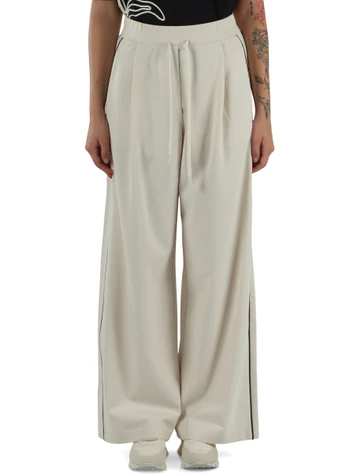 avorio | Pantalone gamba larga in jersey GODEZIA