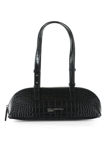NERO | Borsa a spalla KLJ LOGO ELONGATED