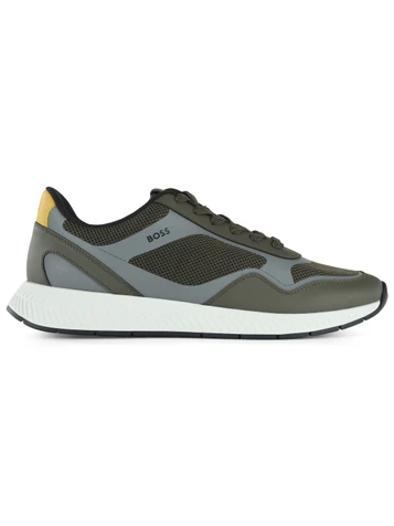 VERDE MILITARE | Sneakers in tessuto ed ecopelle TITANIUM RUNN