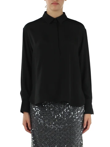 NERO | Blusa in misto seta BISSO