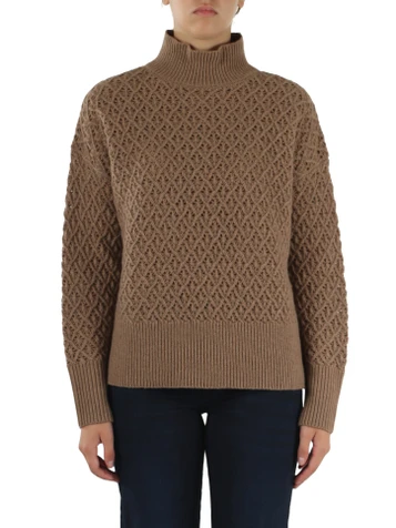 MARRONE CHIARO | SPORT: Maglia in lana vergine LEPRE