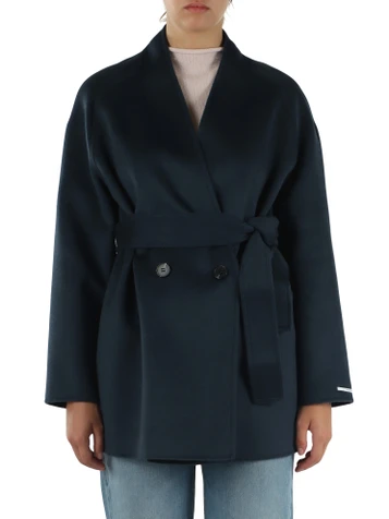 BLU | Cappotto in double di lana vergine VETRO