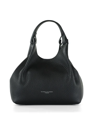 NERO | Borsa a mano in pelle martellata DUA Medium