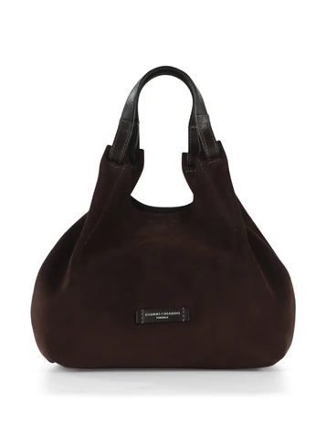 MARRONE | Borsa a mano in suede DUA Medium