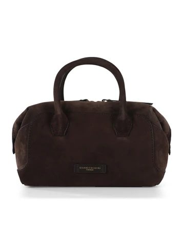MARRONE | Borsa a mano in suede GEMMA Small