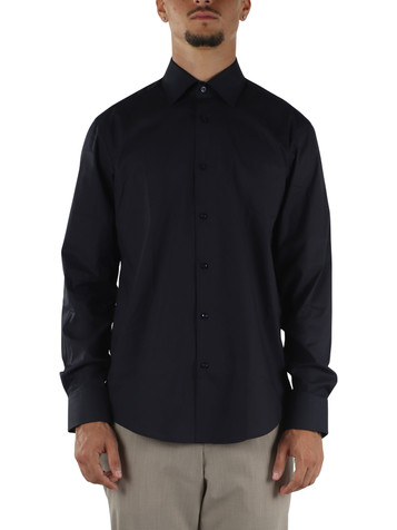 BLU SCURO | Camicia regular fit easy iron in cotone stretch