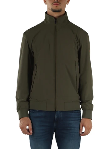 VERDE MILITARE | Giubbino leggero in tessuto tecnico stretch