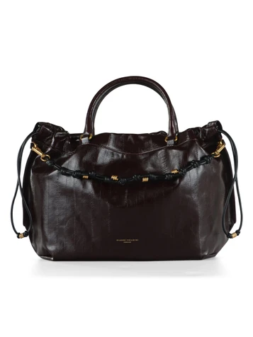 VINACCIA | Borsa in pelle stampa anguilla MORGANA