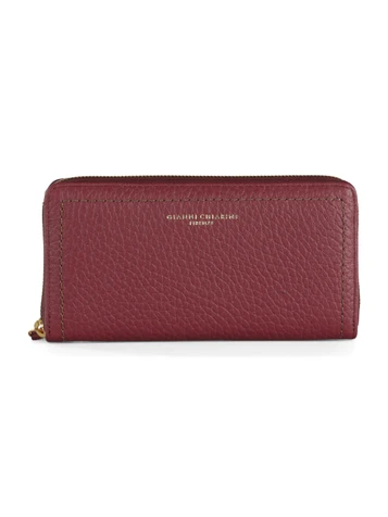 VINACCIA | Portafoglio con zip in pelle martellata BUBBLE Large