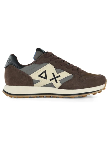 MARRONE | Sneakers in pelle e tessuto JAKI 2.0 BICOLOR