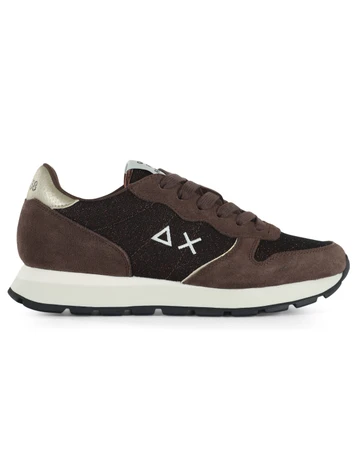 MARRONE | Sneakers in pelle e tessuto ALLY GLITTER TEXTILE