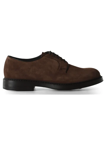 MARRONE | Stringata Derby in suede
