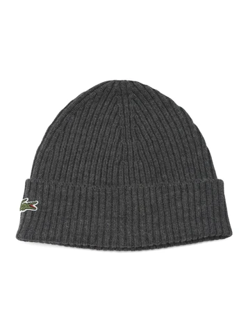 GRIGIO SCURO | Cappello a costine in lana