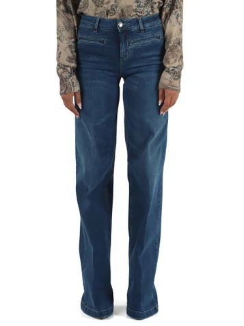 BLU | Pantaloni jeans svasato a vita alta