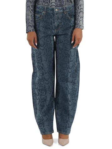 BLU | LIU JO feat. ELODIE: Pantaloni jeans cinque tasche stampati