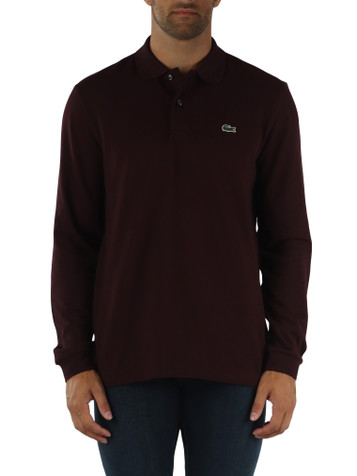 MERLOT | Polo manica lunga Classic Fit in cotone piquet