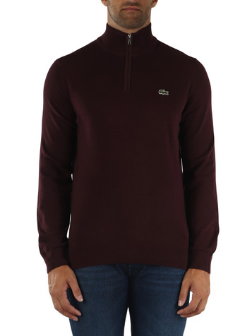 MERLOT | Maglia collo a zip regular fit in cotone