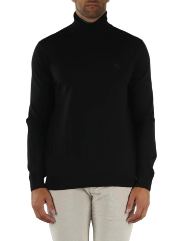 NERO | Maglia collo alto in lana regular fit