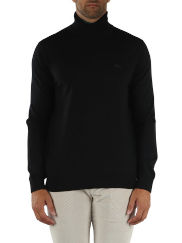 NERO | Maglia collo alto in lana regular fit