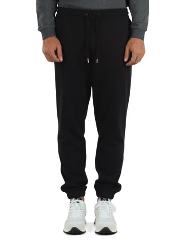 NERO | Pantaloni sportivi in misto cotone con fondo elasticizzato