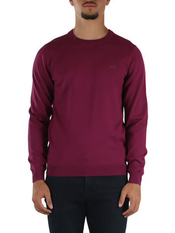 CICLAMINO | Maglia girocollo in lana merino e cotone