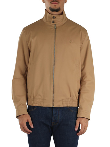 BEIGE | Giacca in cotone con ricamo logo
