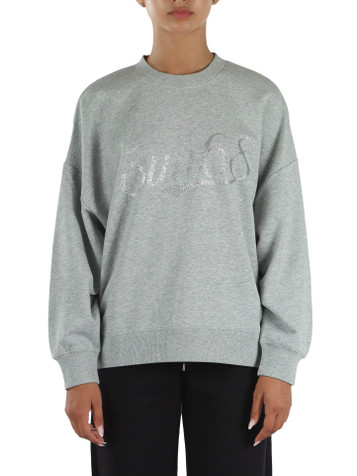 GRIGIO CHIARO | Felpa girocollo in misto cotone con scritta logo