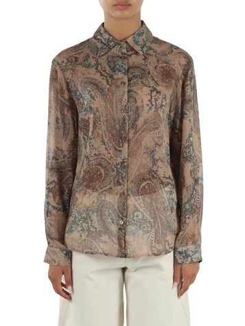 TORTORA | Camicia in creponne stampa paisley