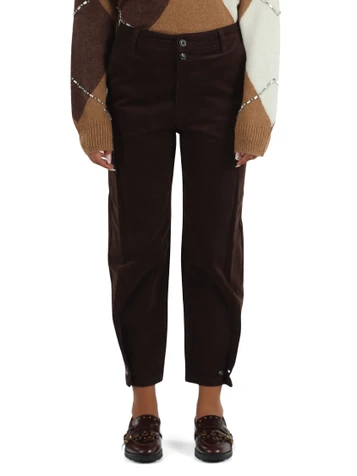 MARRONE | Pantalone new balloon in velluto