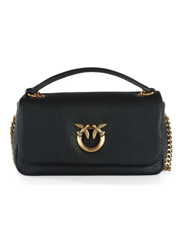 NERO | Borsa in pelle CLICK SOFT HORIZONTAL CHAIN MN.