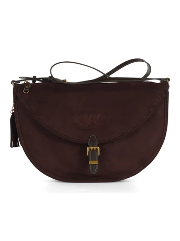 MARRONE | Borsa a spalla in ecosuede AGENI Medium