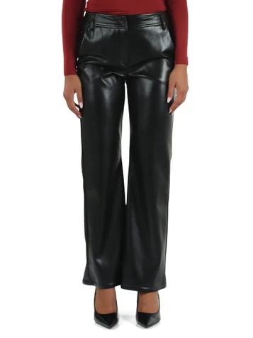 NERO | Pantalone effetto pelle ARGENTO