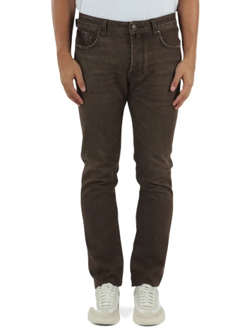 MARRONE | Pantalone jeans cinque tasche BARD SLIM FIT