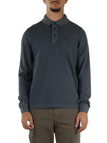 BLU | Polo manica lunga regular fit in cotone