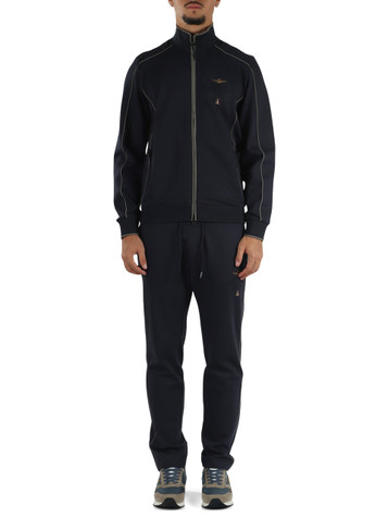 BLU SCURO | Tuta sportiva regular fit in misto viscosa